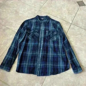 Eddie Bauer Women’s Firelight Flannel Shirt Size Large